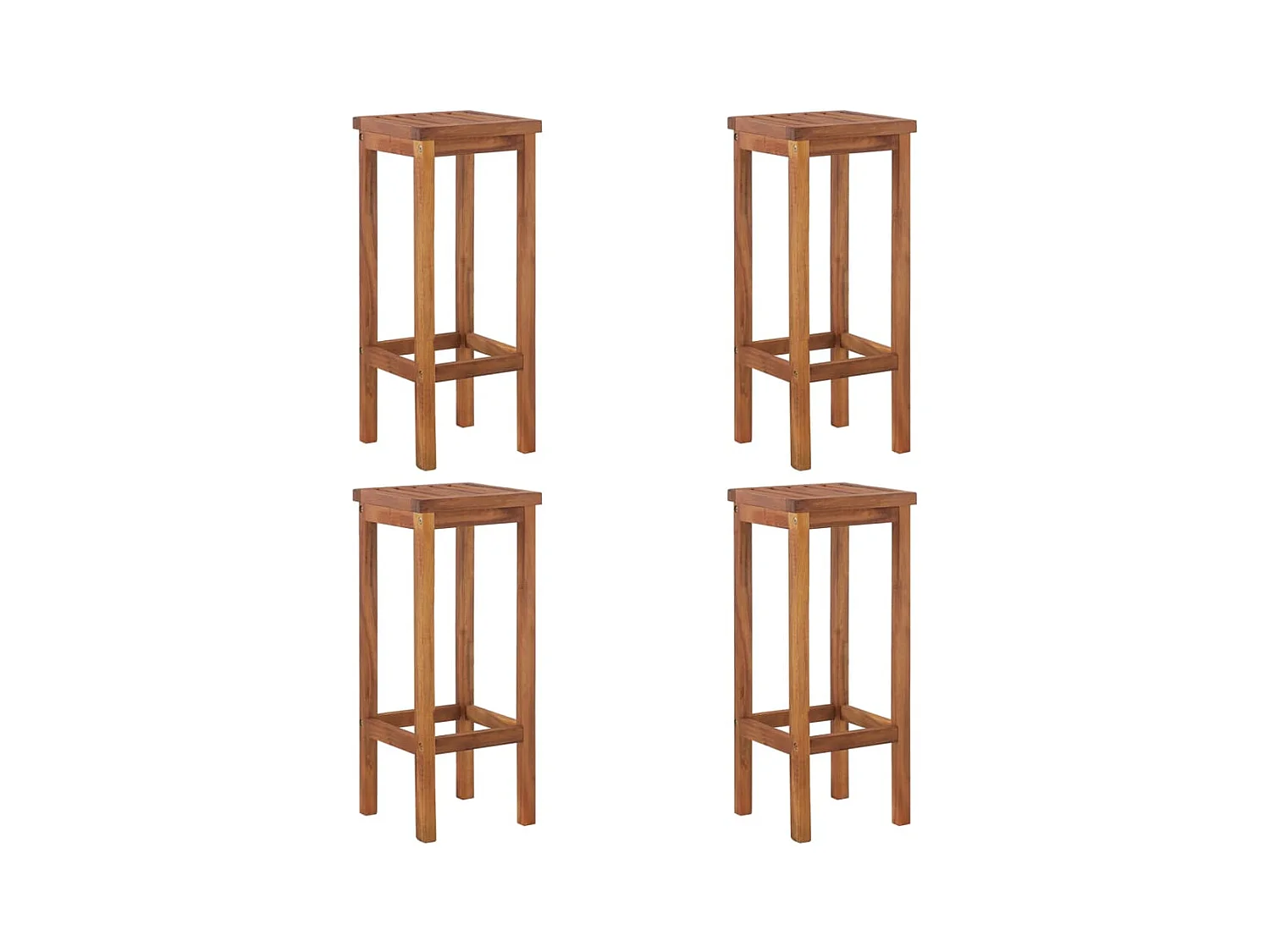 Ensemble de bar de jardin 5 pcs bois d'acacia solide
