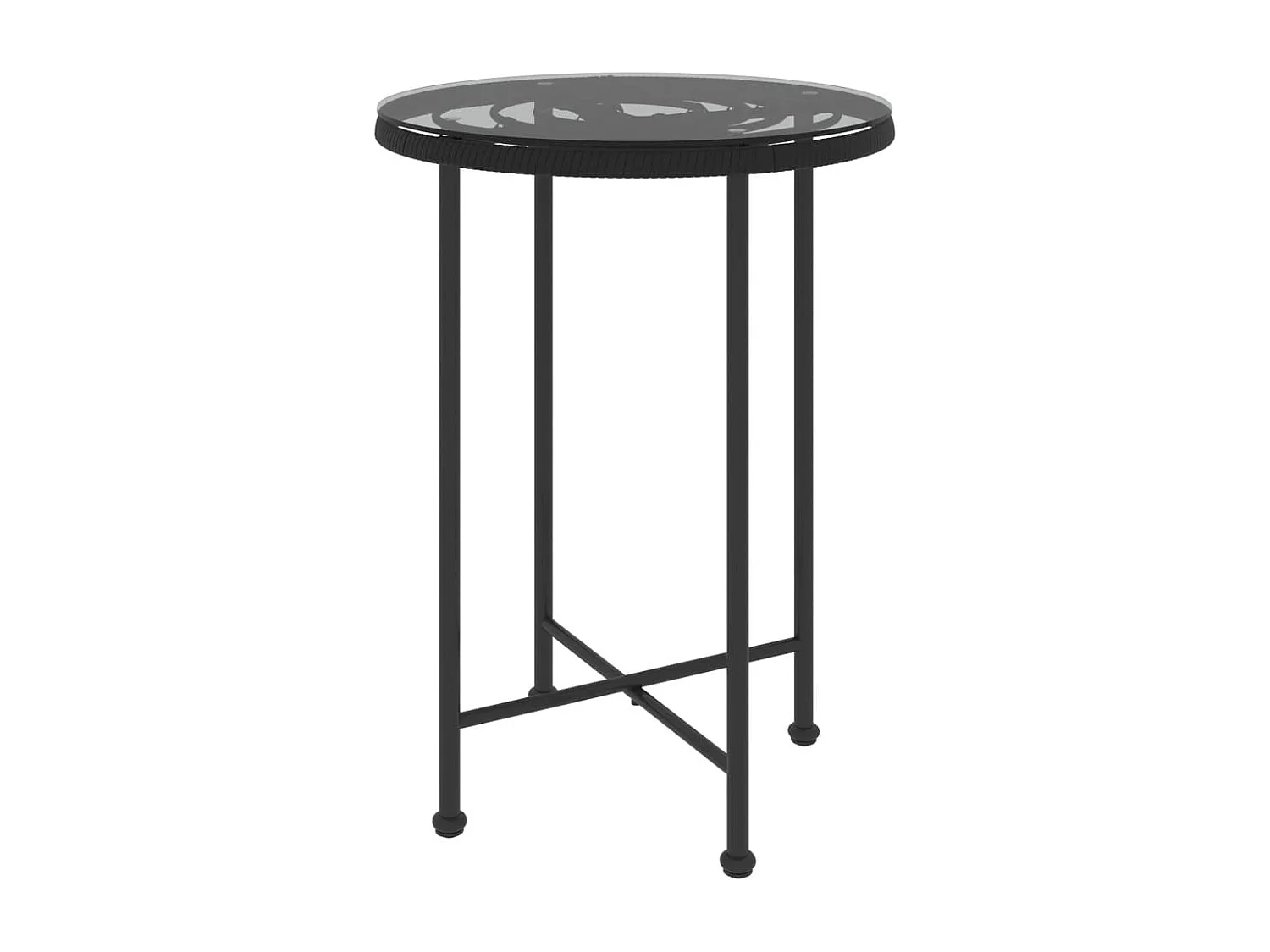 Ensemble à manger de jardin 5 pcs Noir Résine tressée