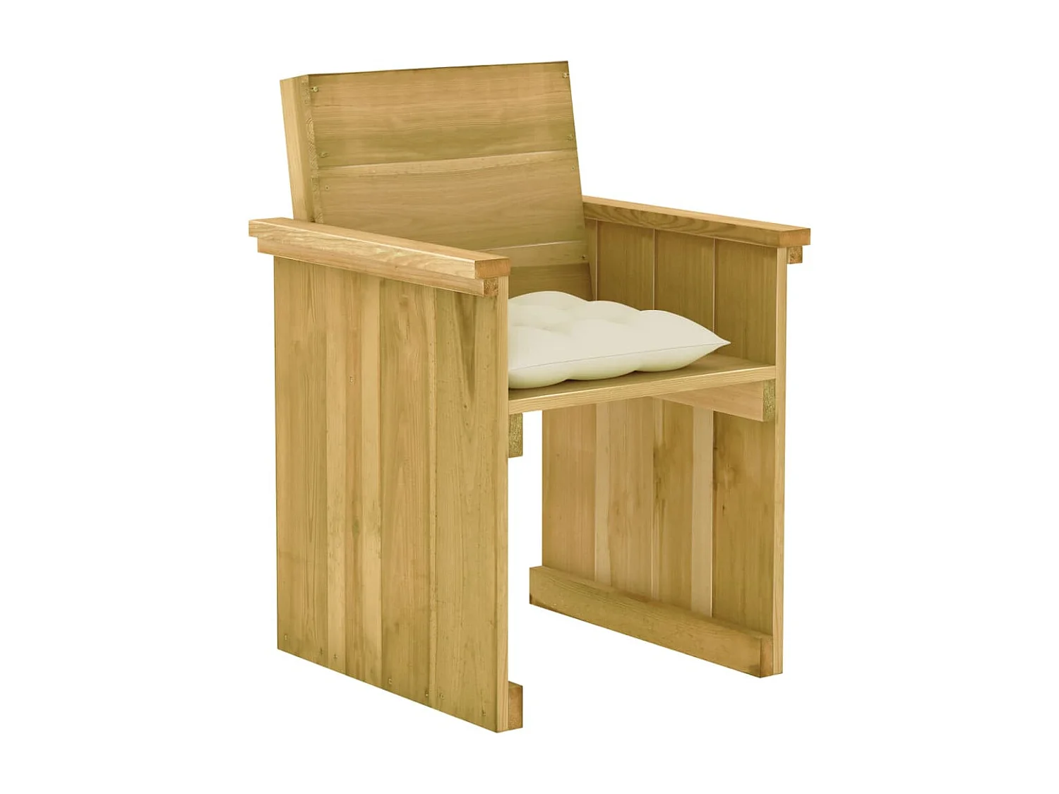 Mobilier à dîner de jardin 7 pcs avec coussins Pin imprégné 11