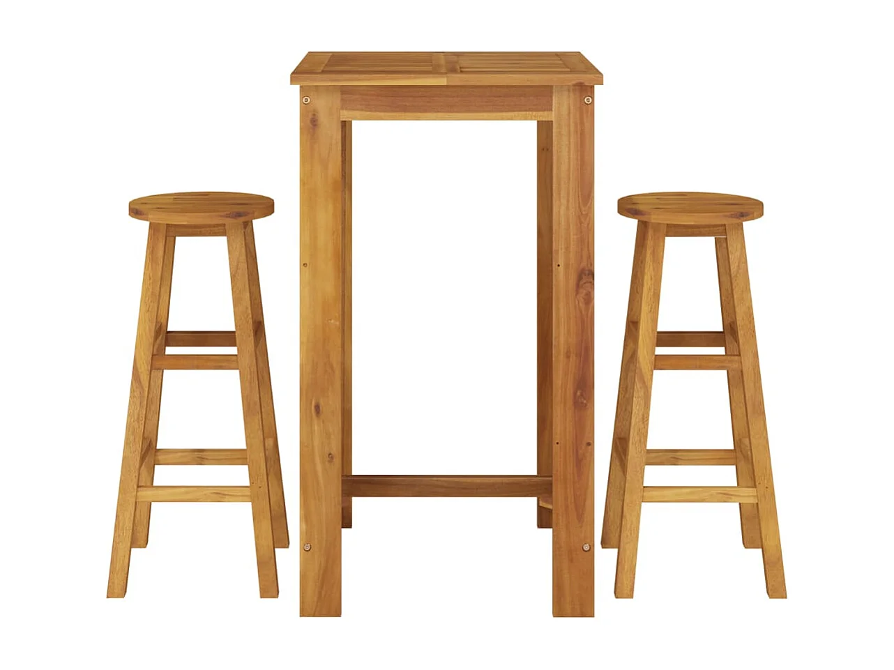 Ensemble de bar de jardin 3 pcs bois d'acacia solide