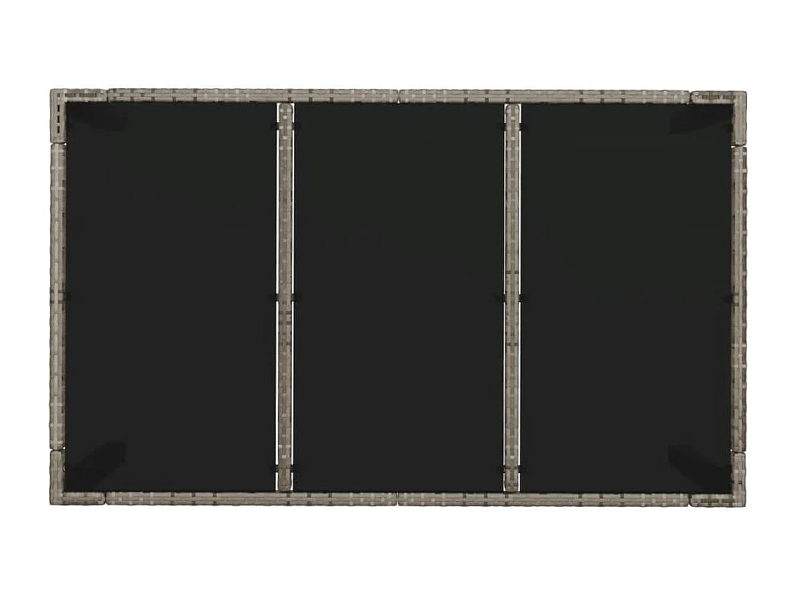 Ensemble à manger de jardin 5 pcs coussins gris résine tressée