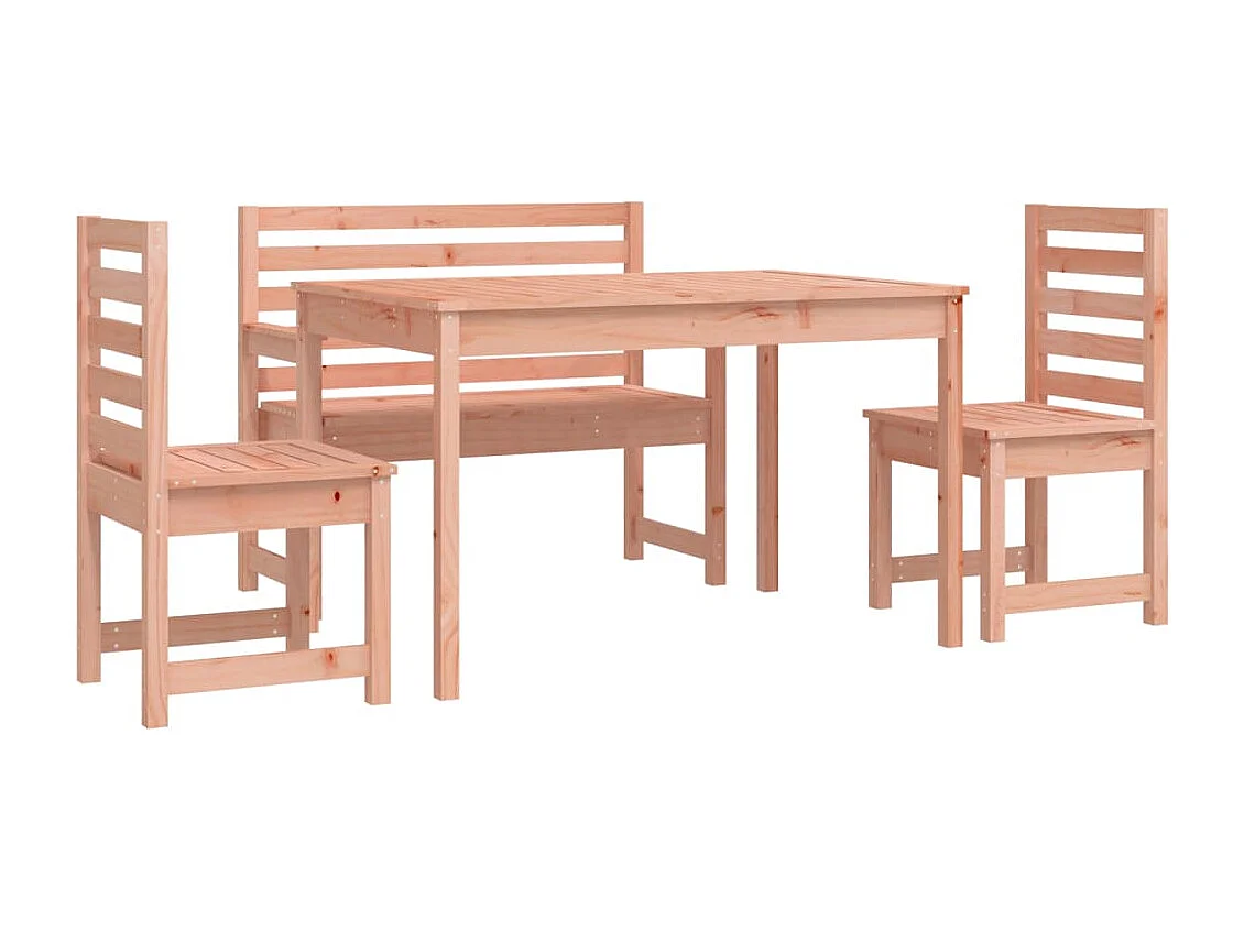 Ensemble à manger de jardin 4 pcs bois massif Douglas