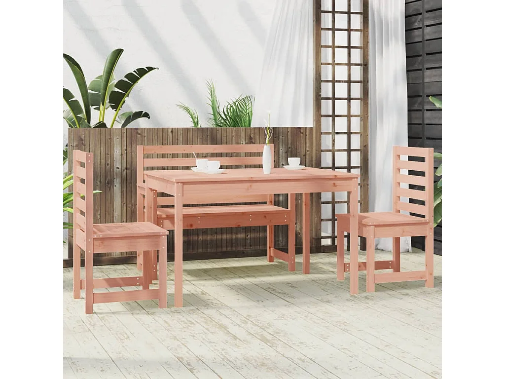 Ensemble à manger de jardin 4 pcs bois massif Douglas