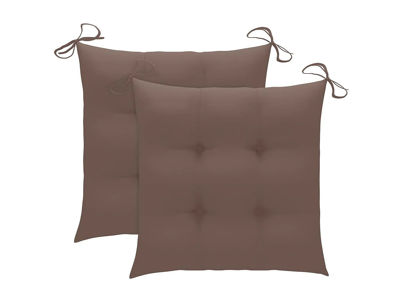 Chaises de jardin avec table à thé et coussins Acacia solide 13