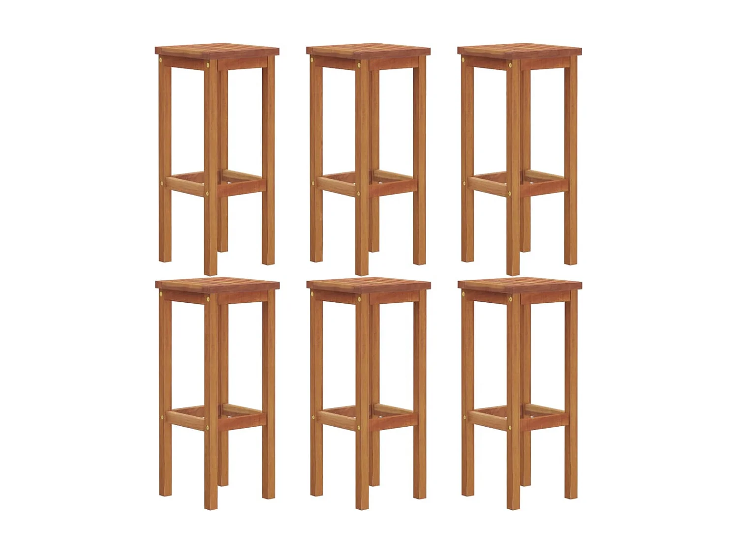 Ensemble de bar de jardin 7 pcs Bois d'acacia solide 2