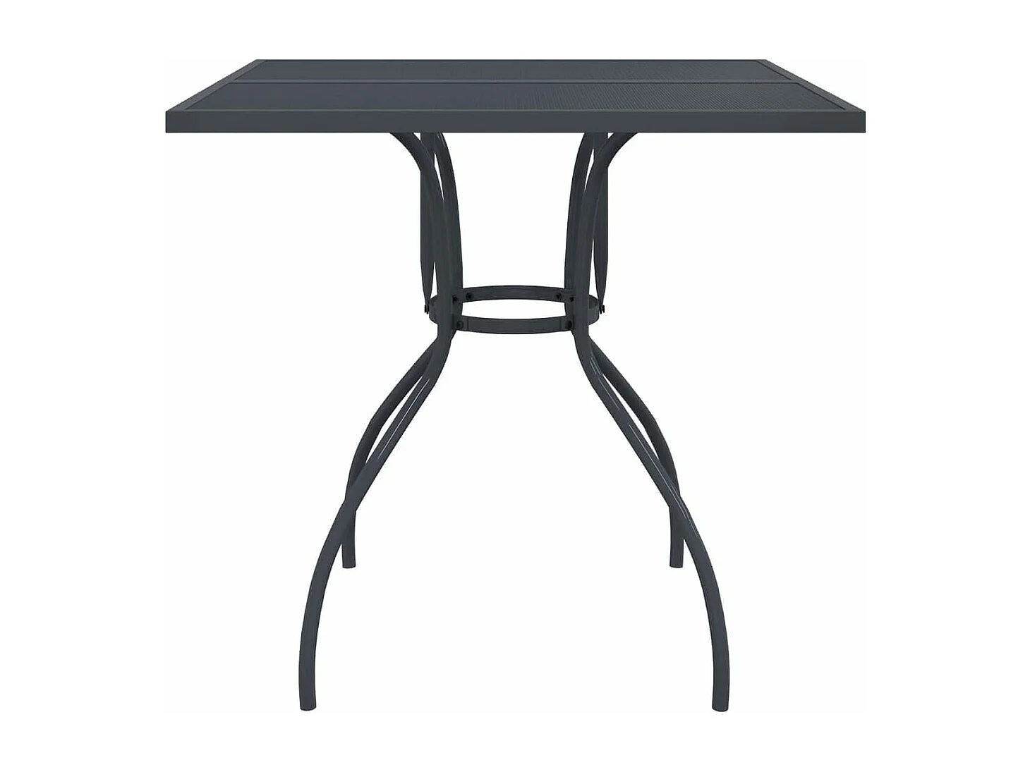 Ensemble à manger de jardin 3 pcs anthracite métal maille