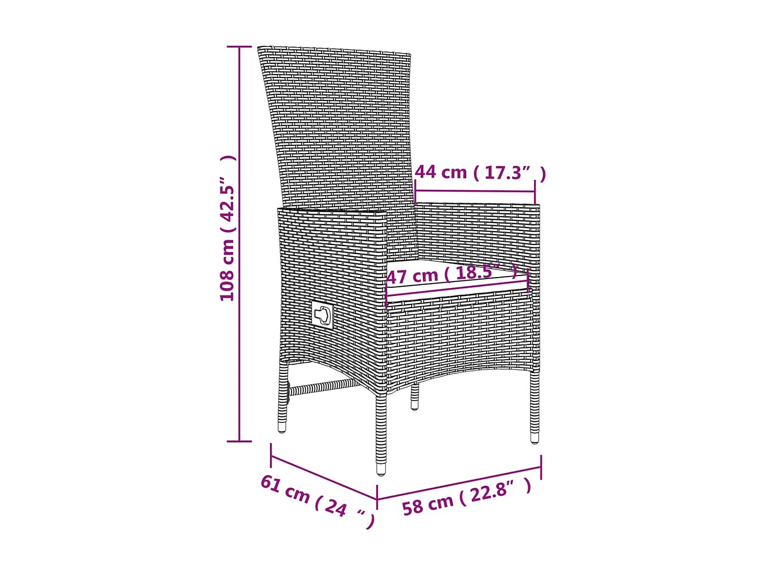 Ensemble à manger de jardin avec coussins 5pcs Beige poly rotin