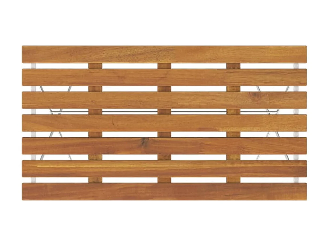 Ensemble de bistro pliable 7 pcs bois d'acacia solide et acier