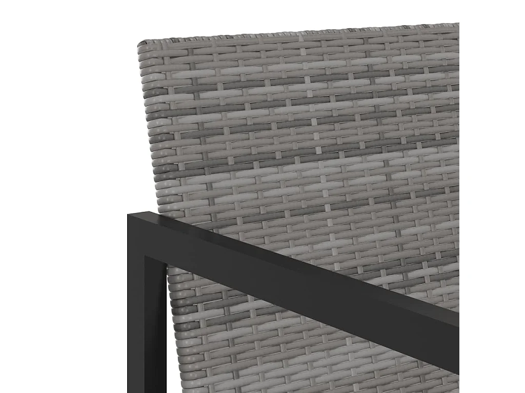 Mobilier à dîner de jardin 5pcs et coussins résine tressée vris