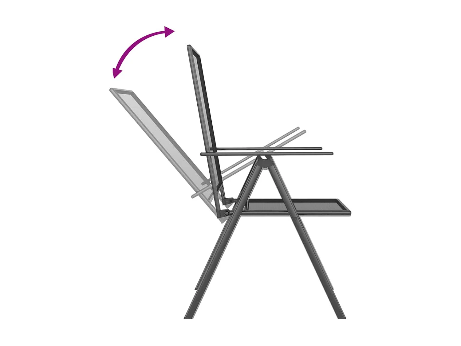 Ensemble à manger de jardin 3 pcs anthracite acier