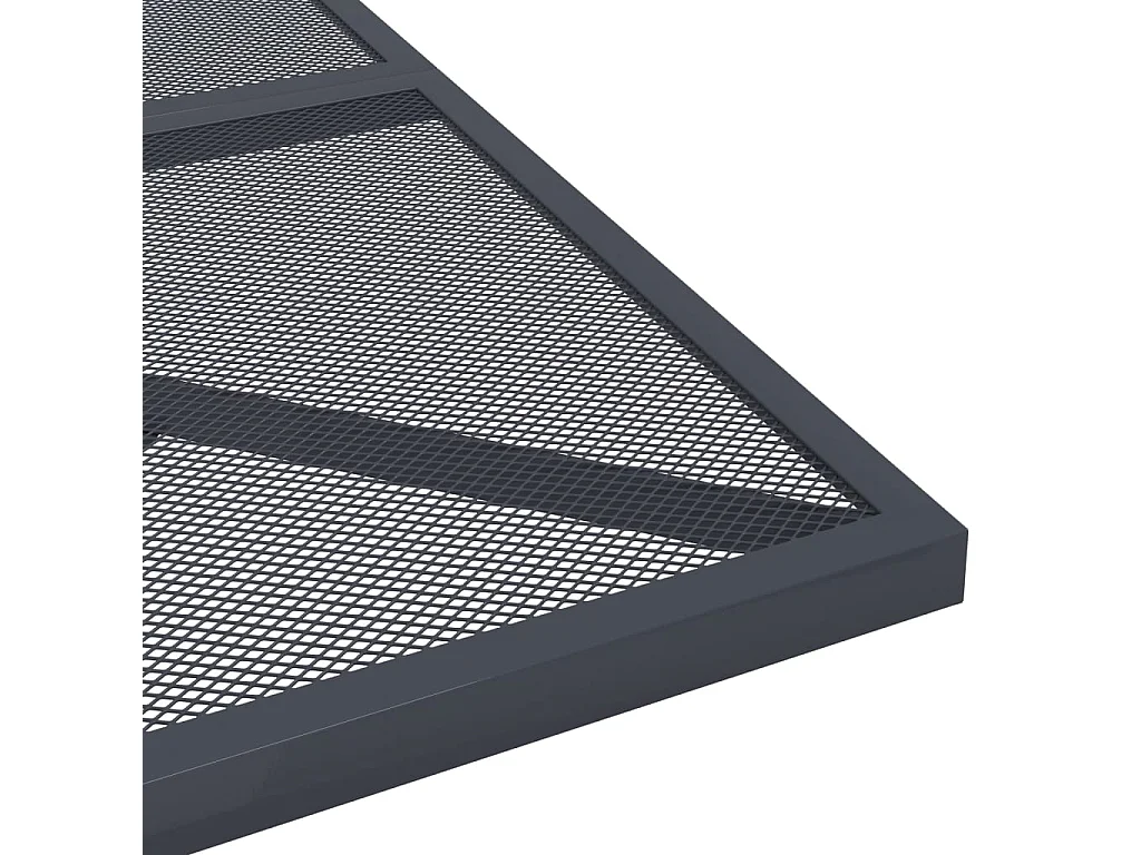 Ensemble à manger de jardin 3 pcs anthracite acier