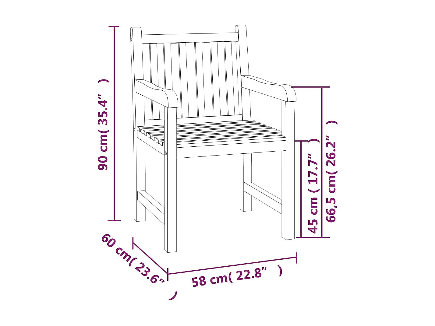 Ensemble à manger de jardin 5pcs Bois de teck massif