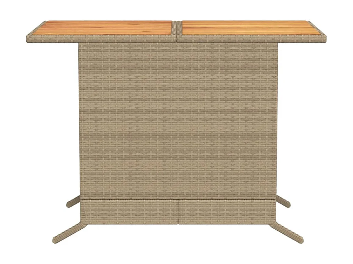 Ensemble de bistro 3 pcs avec coussins beige résine tressée