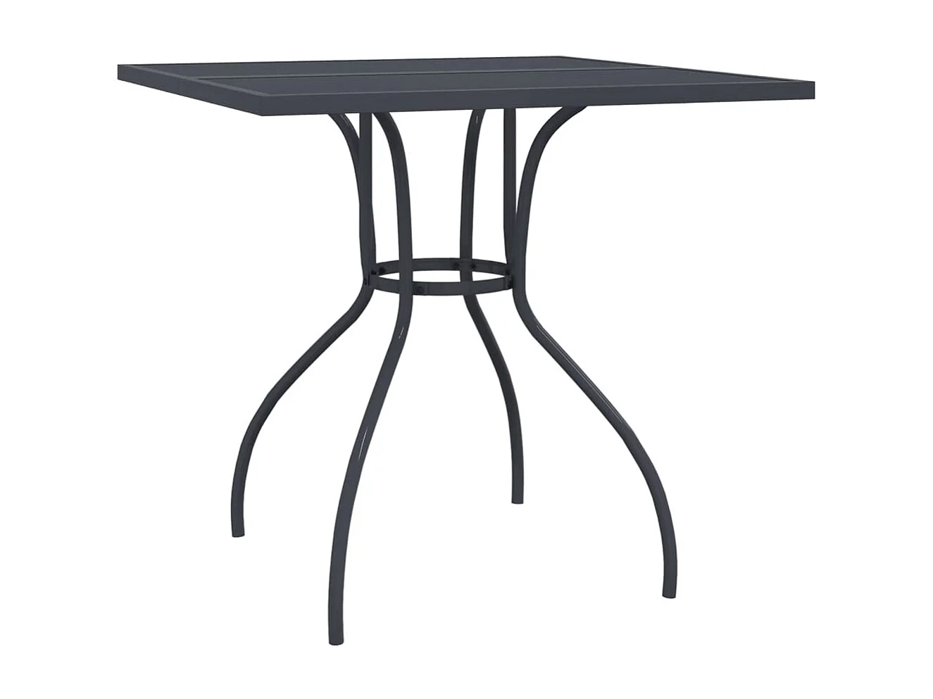 Ensemble à manger de jardin 3 pcs anthracite métal maille