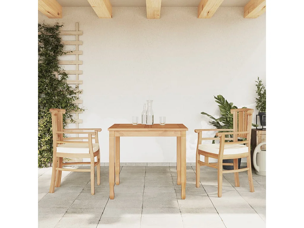 3-delige Tuinset massief teakhout