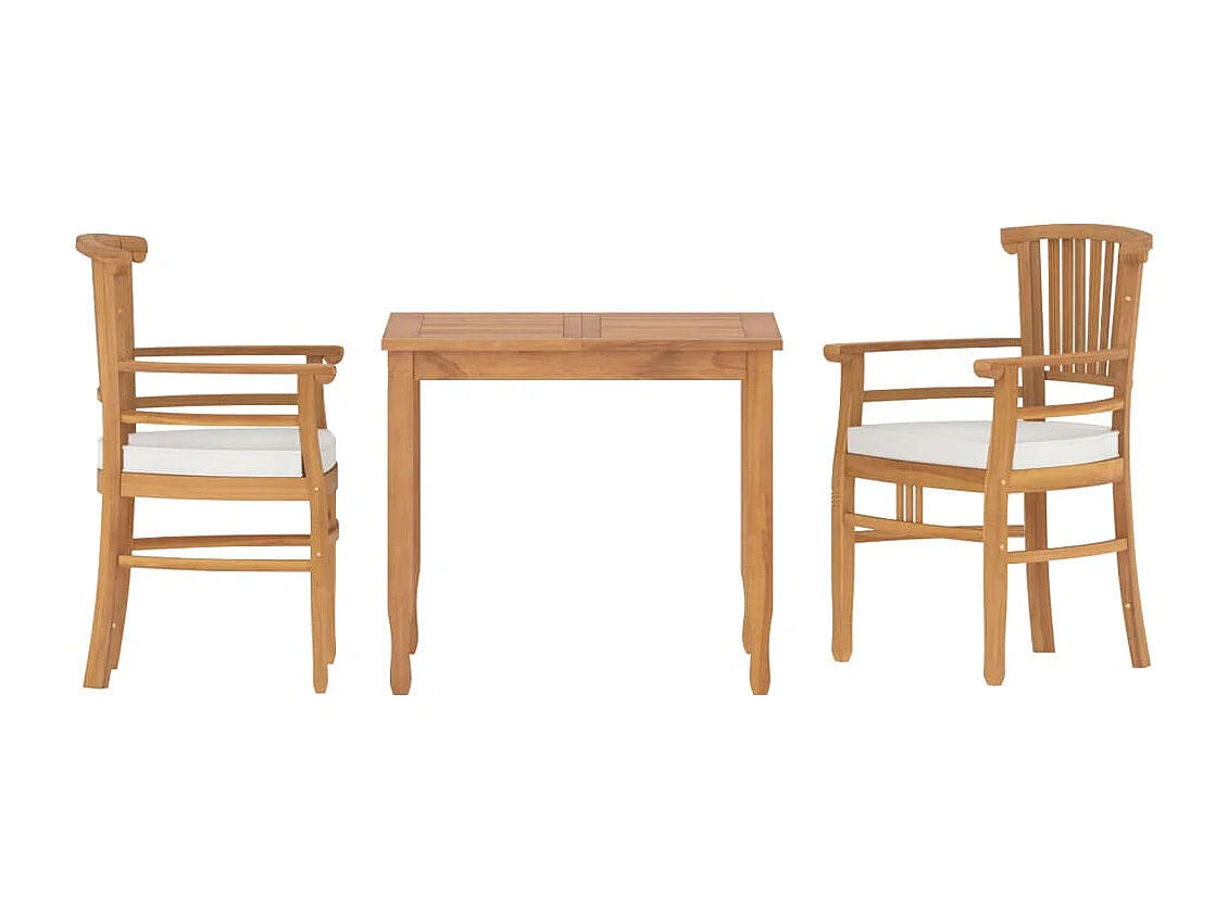 Ensemble à manger de jardin 3 pcs Bois de teck massif