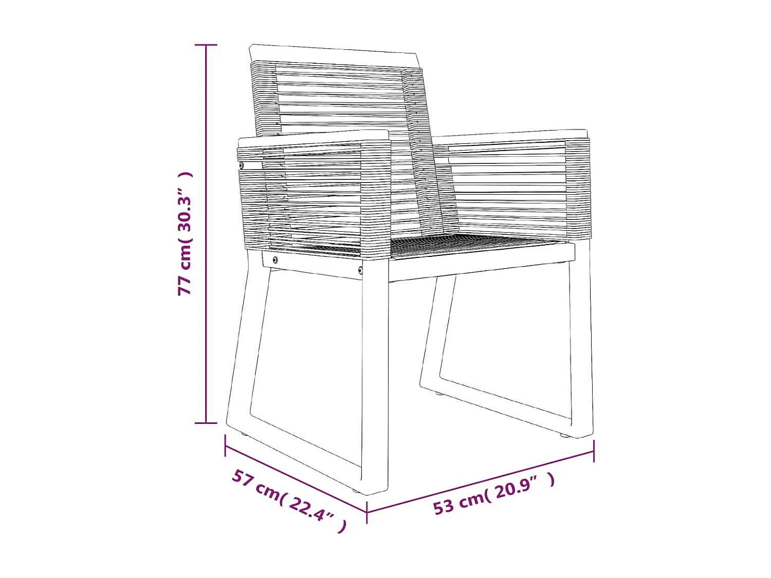 Ensemble à manger de jardin 5 pcs Noir Rotin PVC