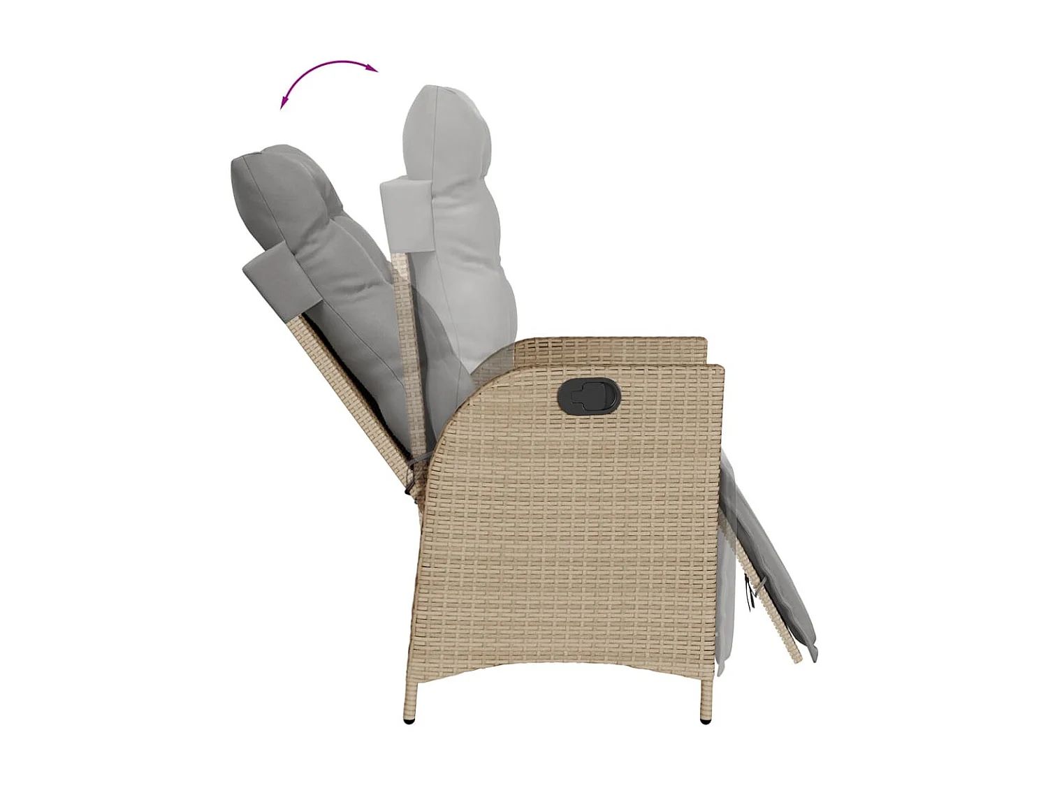 Ensemble à manger de jardin et coussins 3 pcs mélange beige