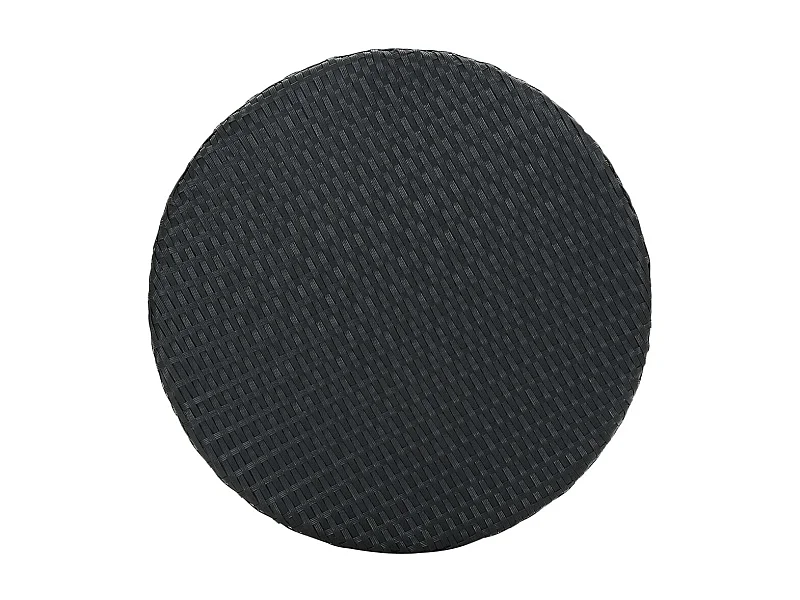 Ensemble de bar de jardin 3 pcs et coussins Résine tressée Noir 2
