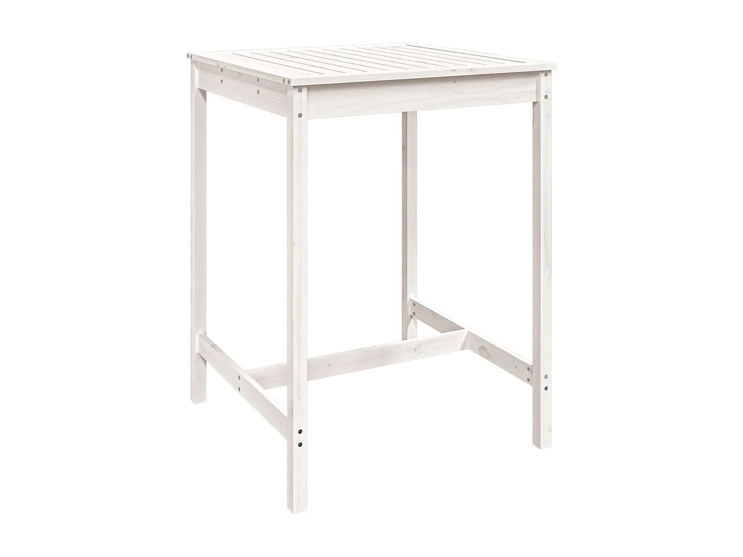 Ensemble de bar de jardin 5 pcs blanc bois massif de pin