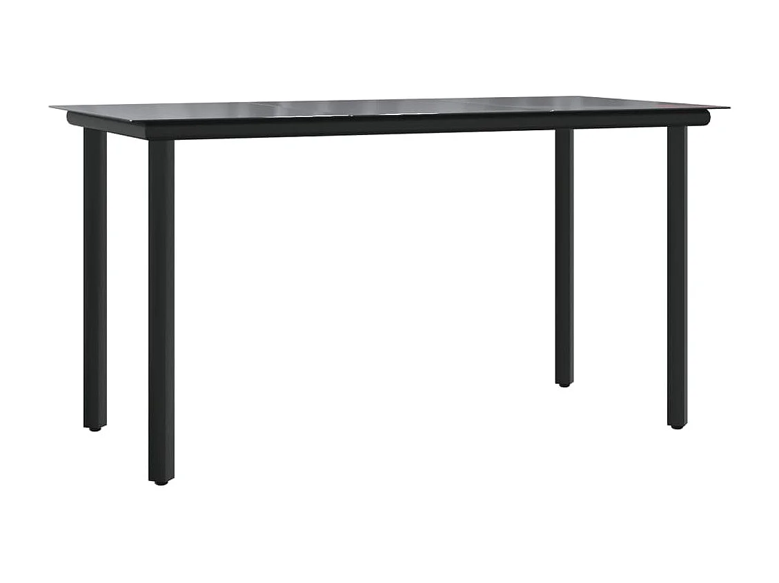 Ensemble à manger jardin 11 pcs avec coussins noir et gris