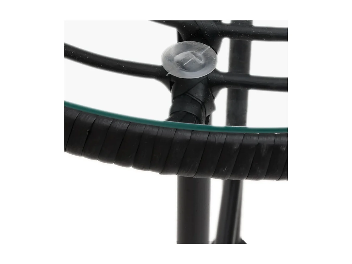 3-delige Tuinset poly rattan zwart