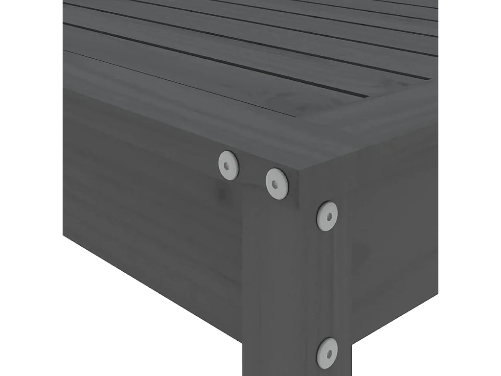 Ensemble de bar de jardin 5 pcs gris bois de pin massif