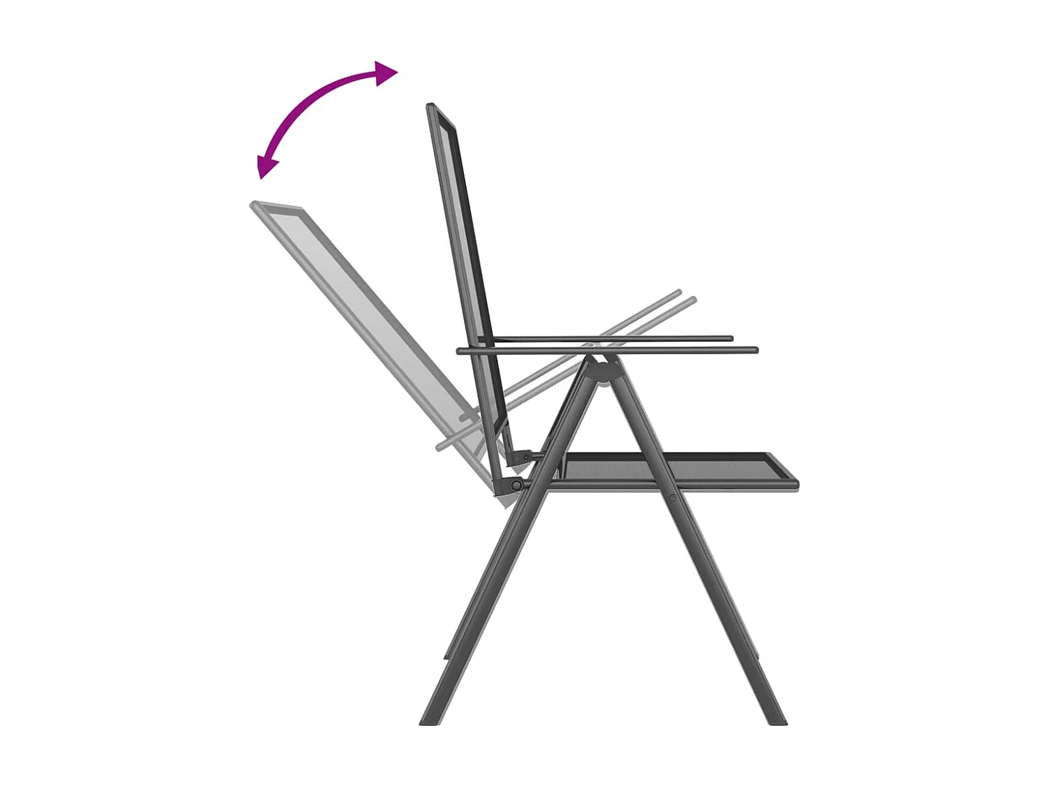 Ensemble à manger de jardin 7 pcs anthracite acier