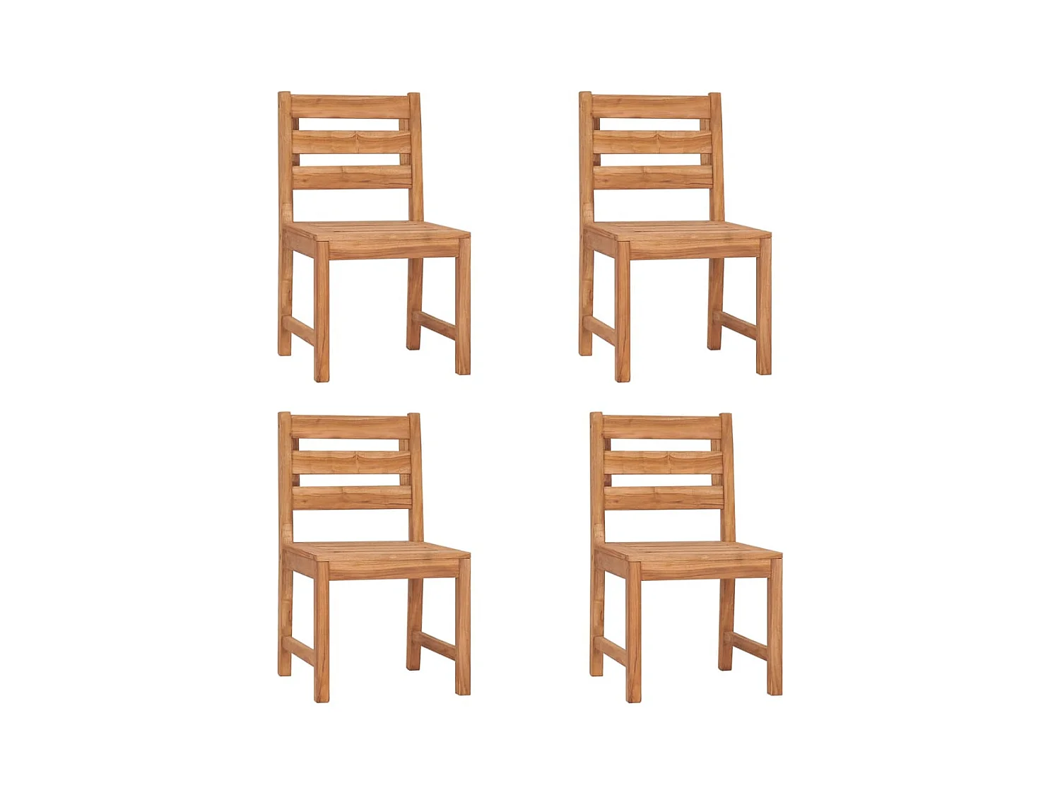 Ensemble à manger de jardin 5pcs Bois de teck massif
