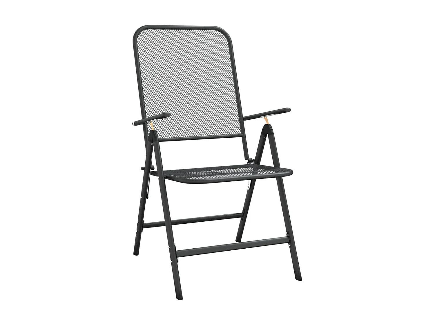 Ensemble à manger de jardin 5 pcs anthracite métal maille