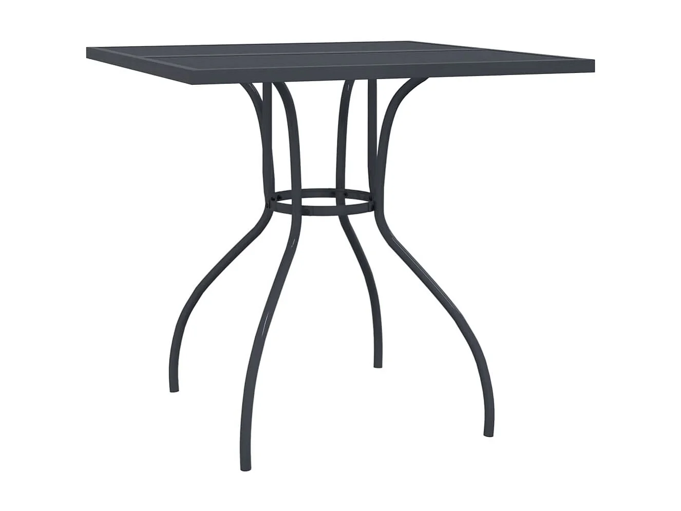 Ensemble à manger de jardin 5 pcs anthracite métal maille