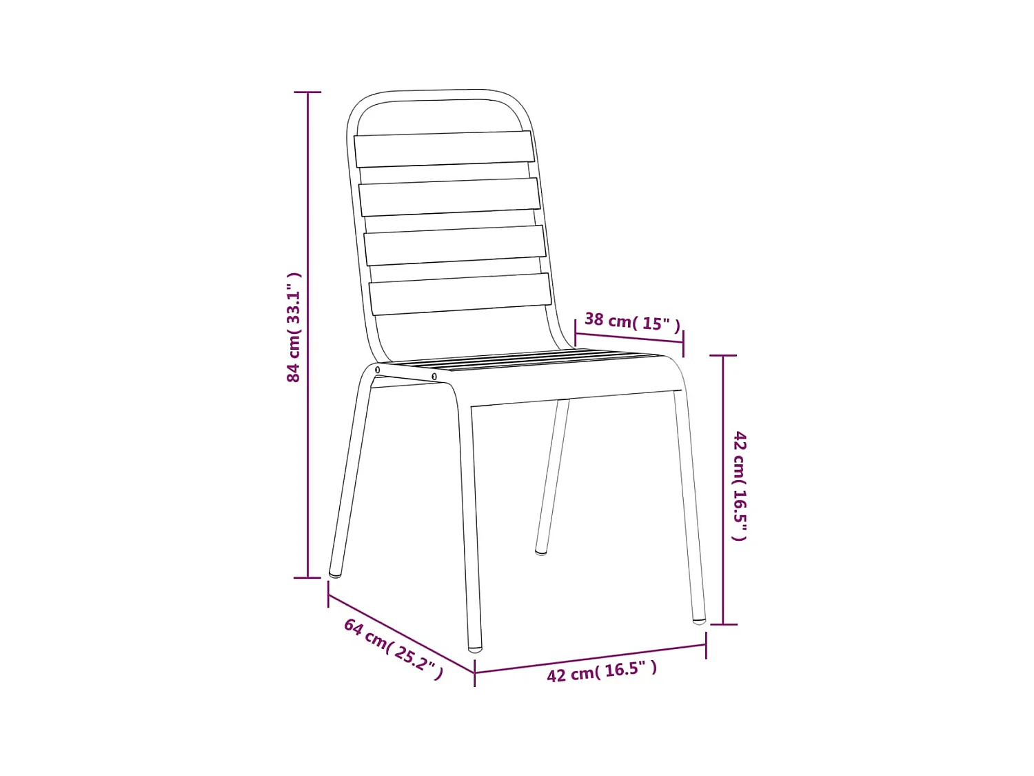 Ensemble à manger de jardin 5 pcs anthracite acier