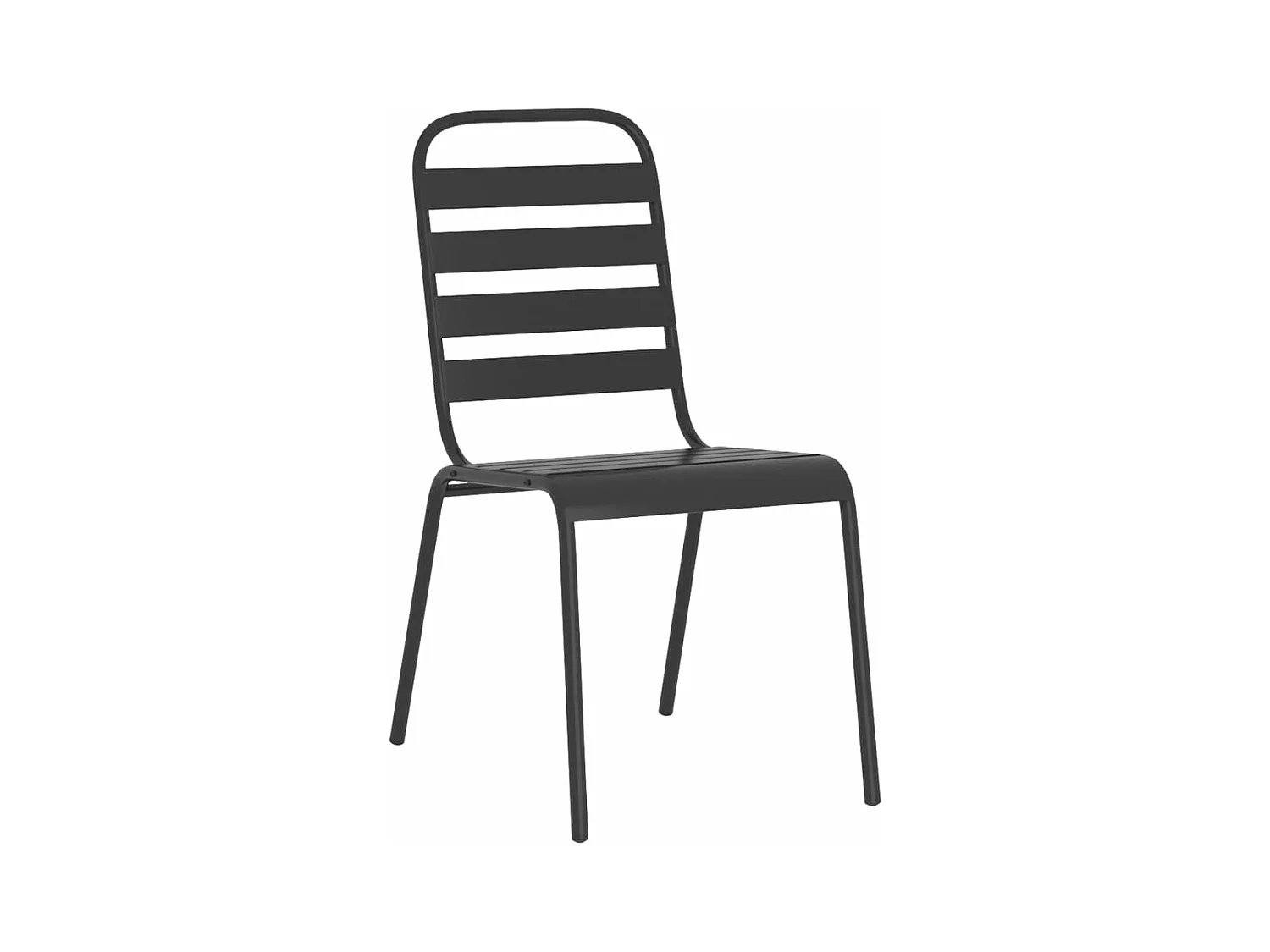 Ensemble à manger de jardin 5 pcs anthracite acier