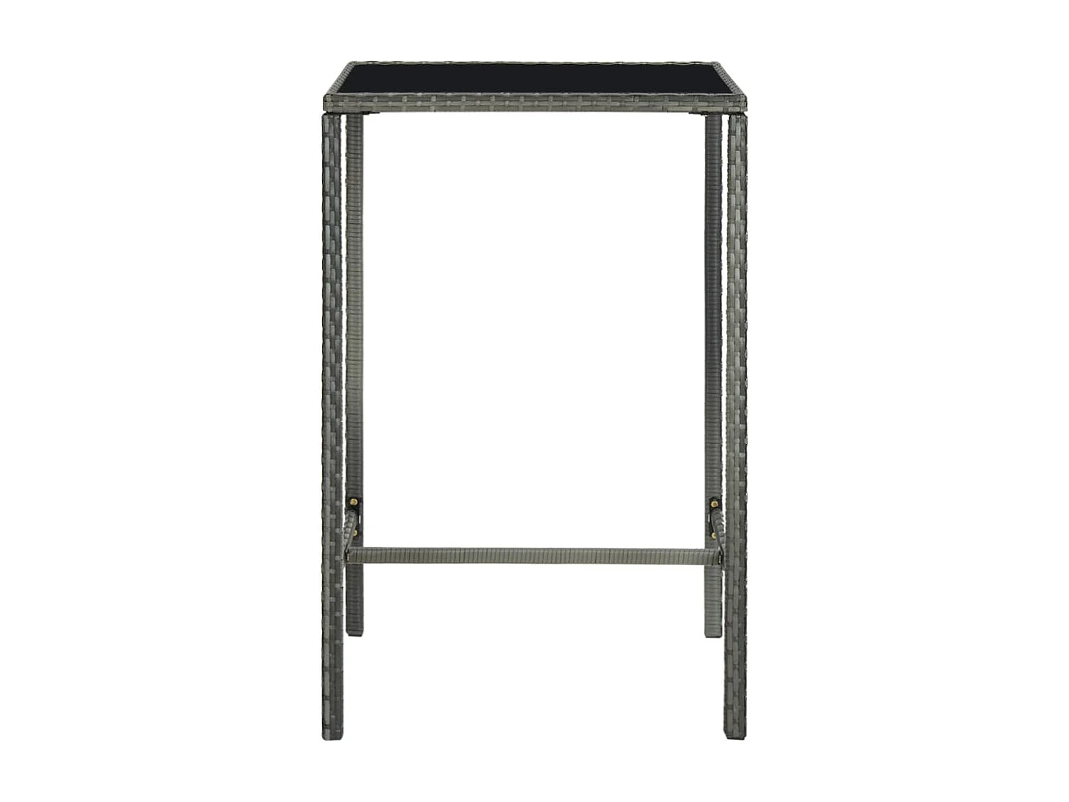 Ensemble de bar de jardin 3 pcs Résine tressée Gris 2