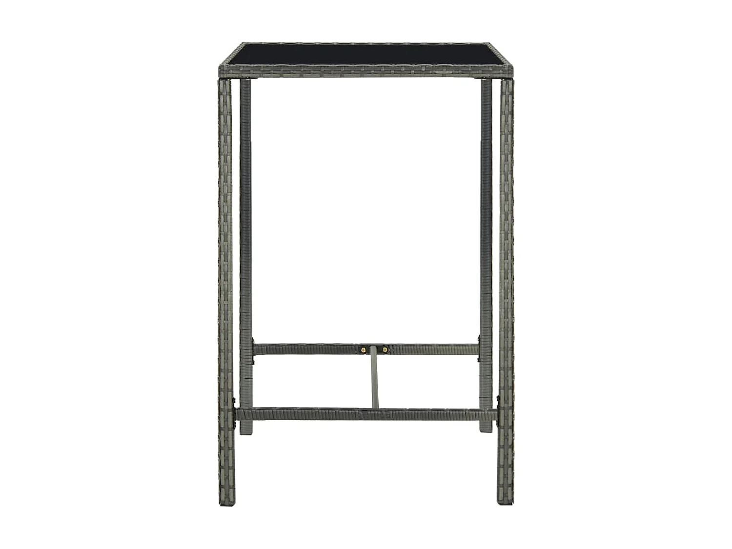 Ensemble de bar de jardin 3 pcs Résine tressée Gris 2