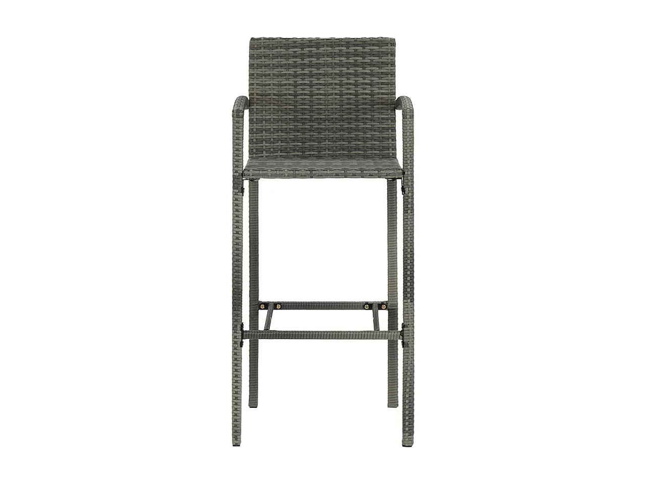 Ensemble de bar de jardin 3 pcs Résine tressée Gris 2