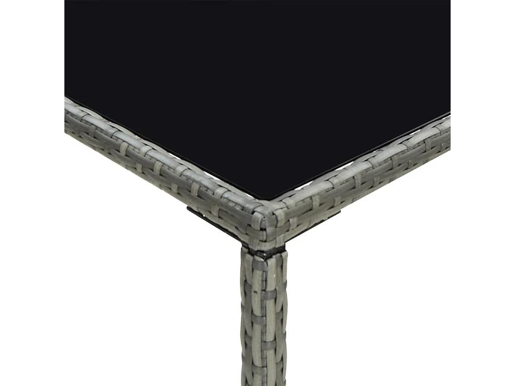 Ensemble de bar de jardin 3 pcs Résine tressée Gris 2