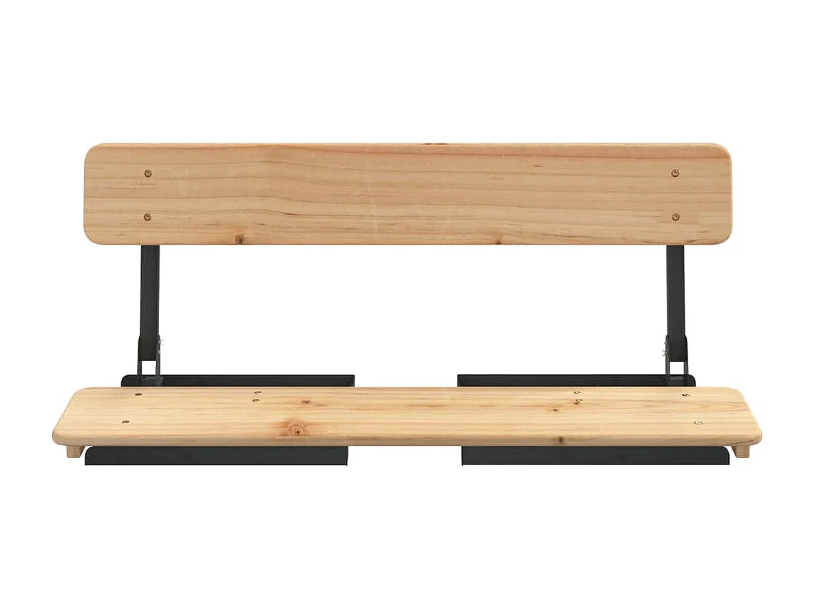 Ensemble de tables à bière pliantes 3 pcs bois massif de sapin