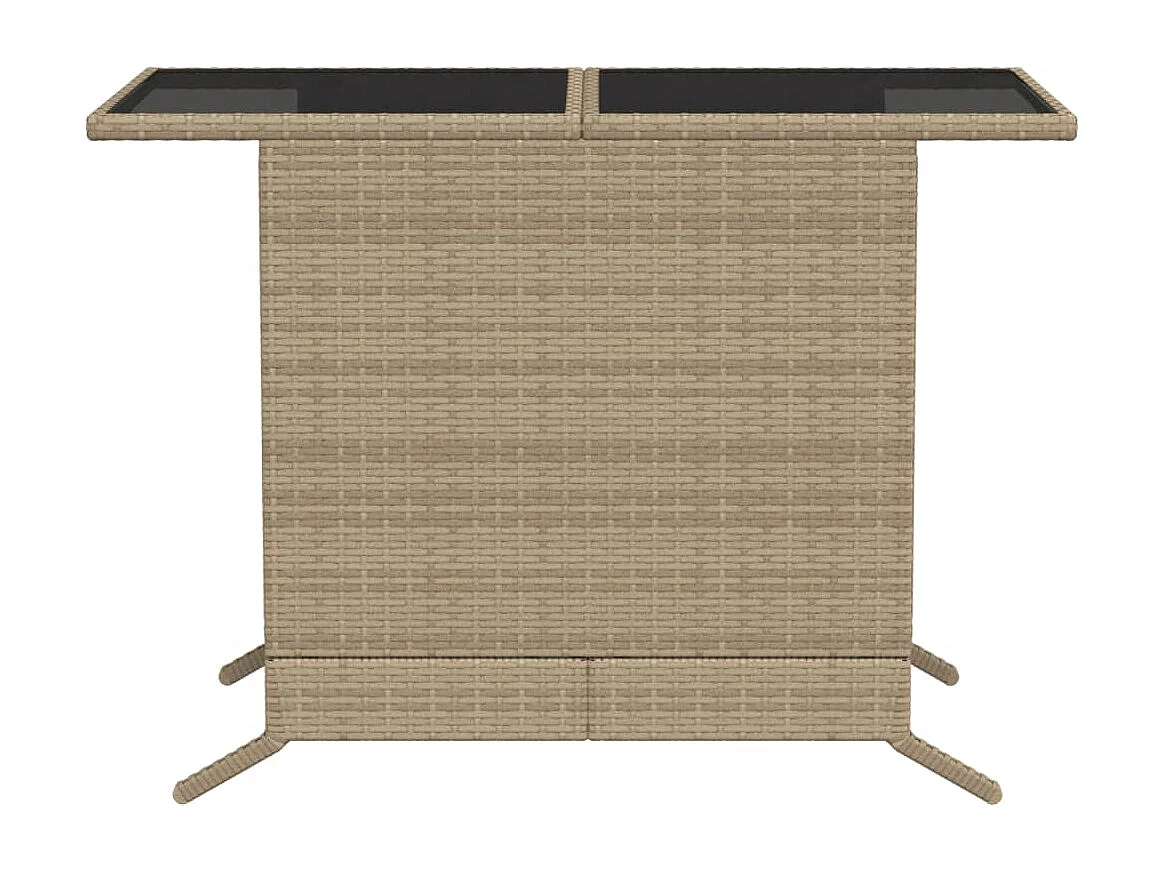 Ensemble de bistro 3 pcs coussins mélange beige résine tressée