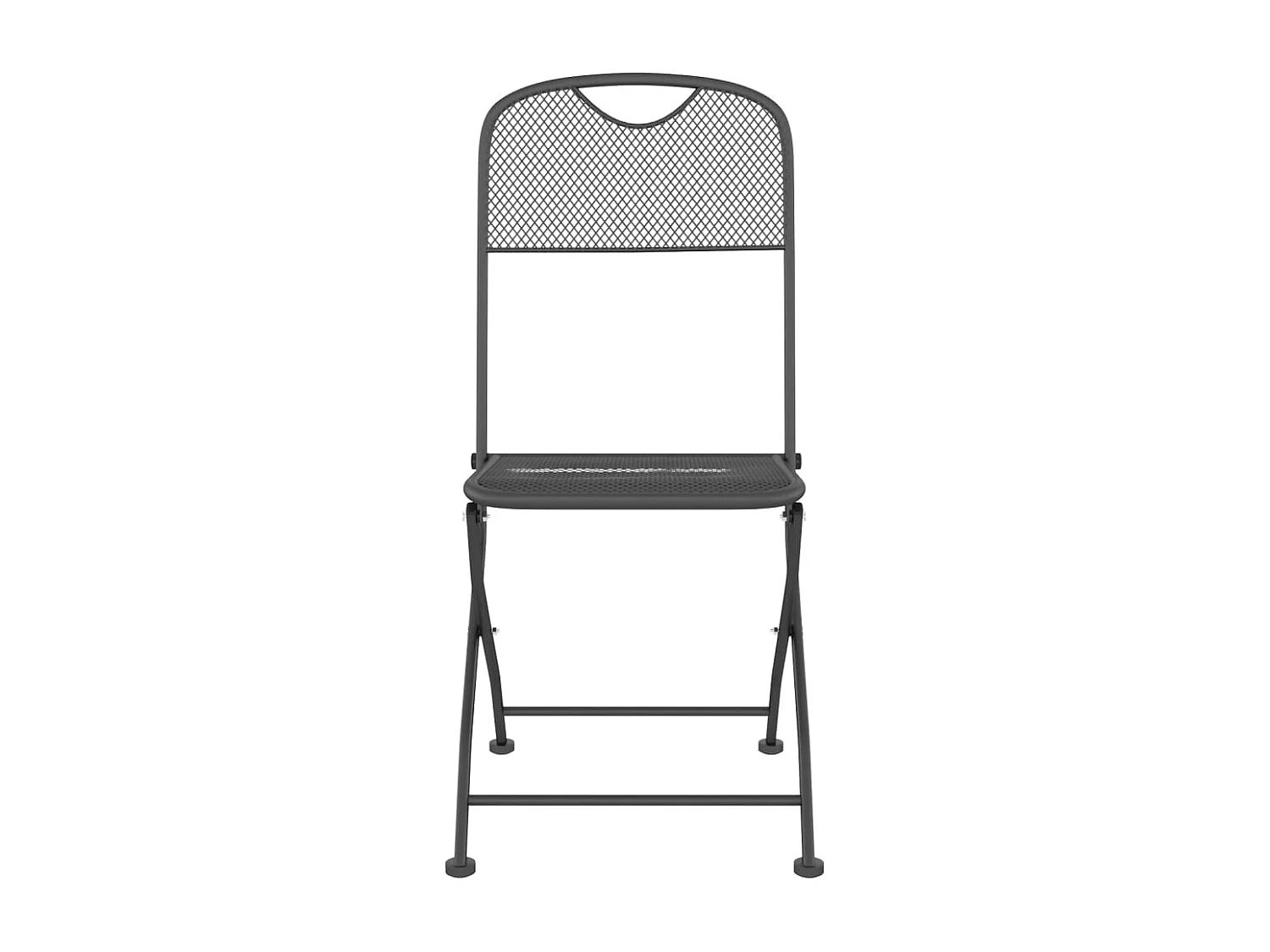 Ensemble à manger de jardin 5 pcs anthracite métal maille