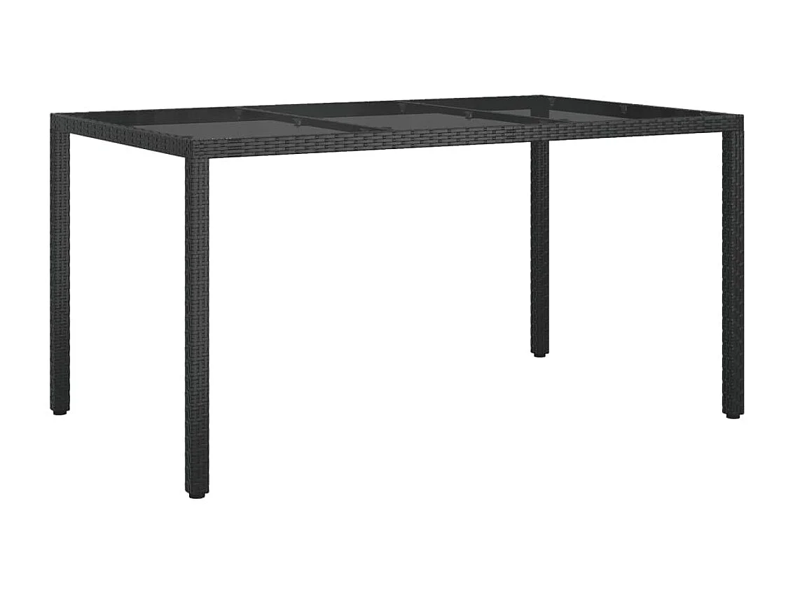 Ensemble à manger de jardin coussins 5pcs Noir Résine tressée