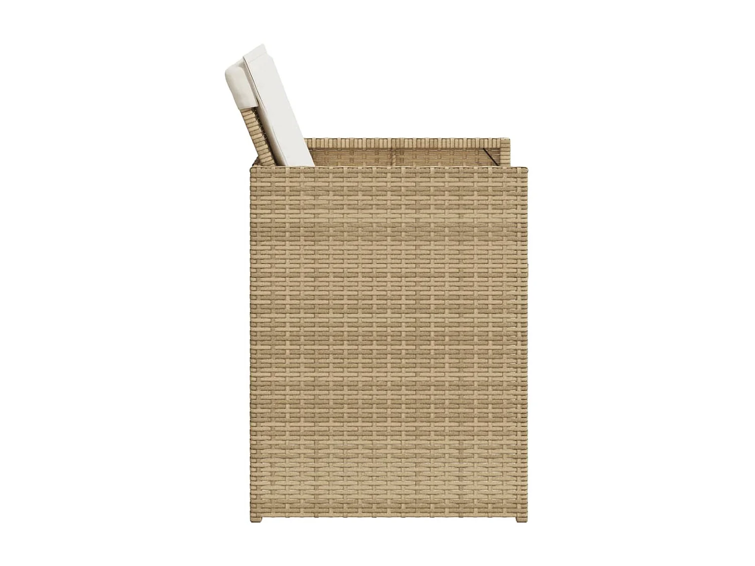 Ensemble à manger de jardin avec coussins 5pcs Beige poly rotin