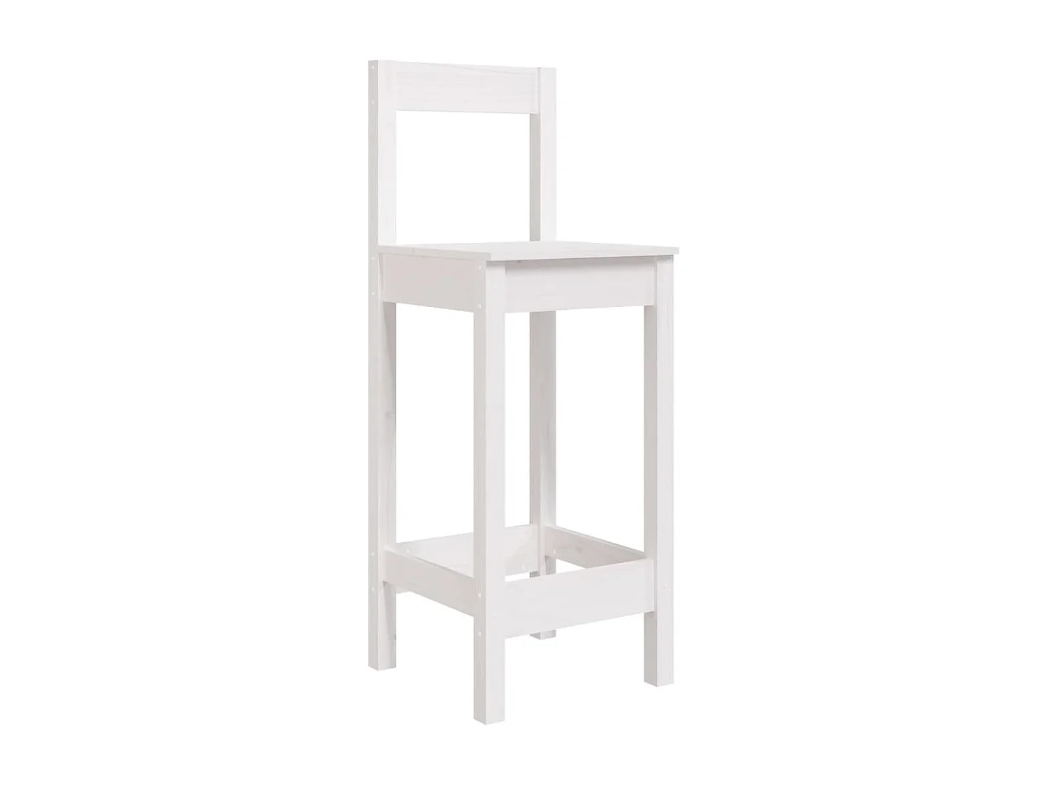 Ensemble de bar de jardin 7 pcs blanc bois de pin massif
