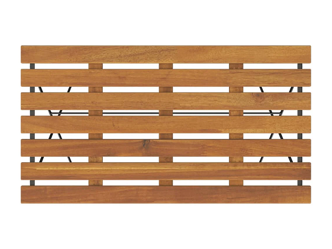 Ensemble de bistro pliable 7 pcs bois d'acacia solide et acier