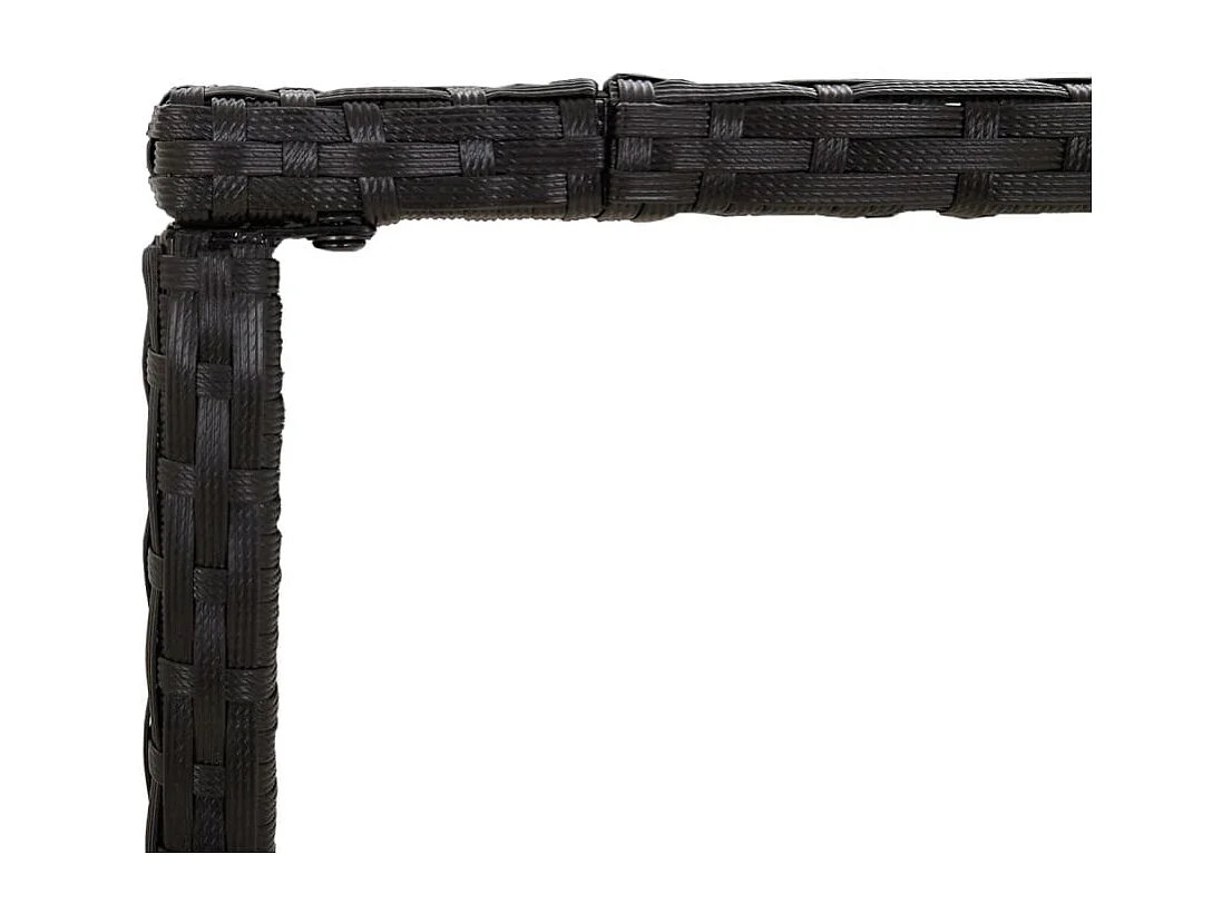 Ensemble de bar de jardin 7 pcs avec coussins noir poly rotin