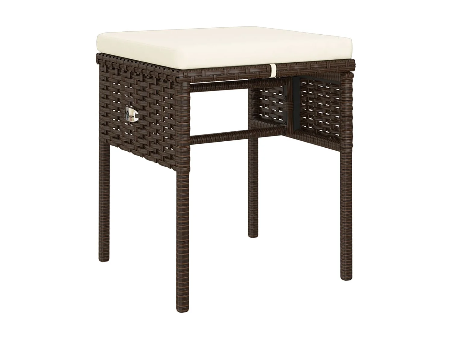 Salon de jardin 6 pcs avec coussins Marron Résine tressée