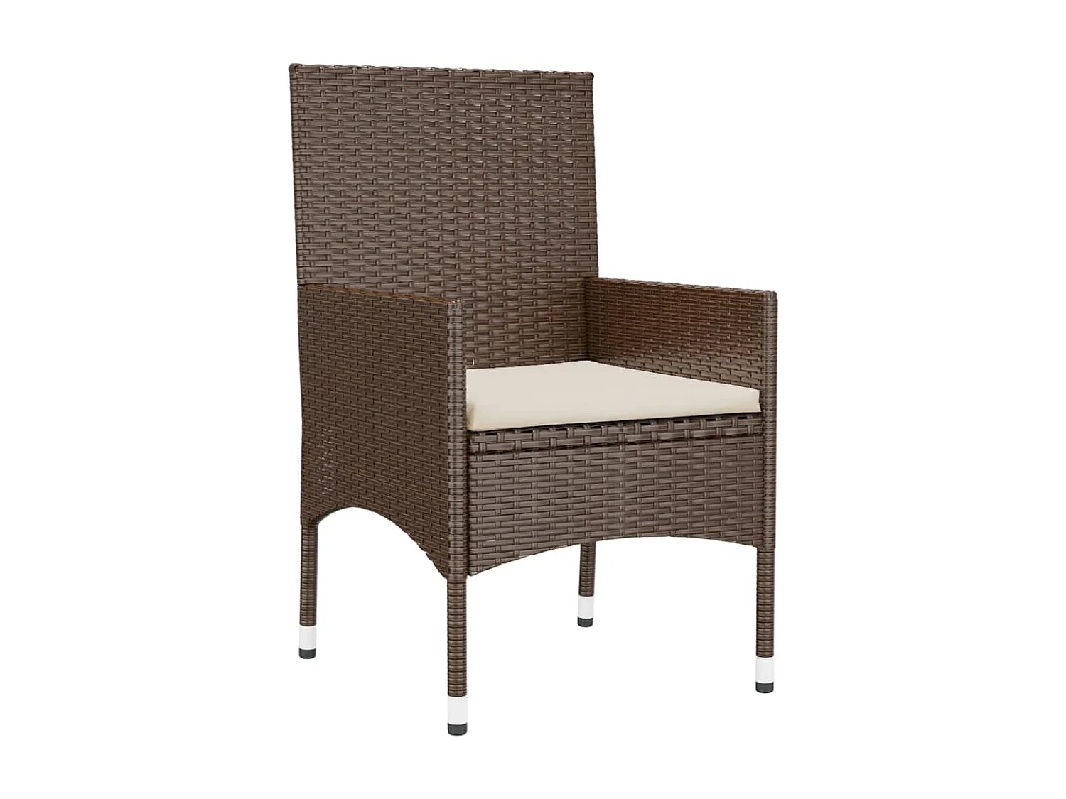 Salon de jardin 6 pcs avec coussins Marron Résine tressée