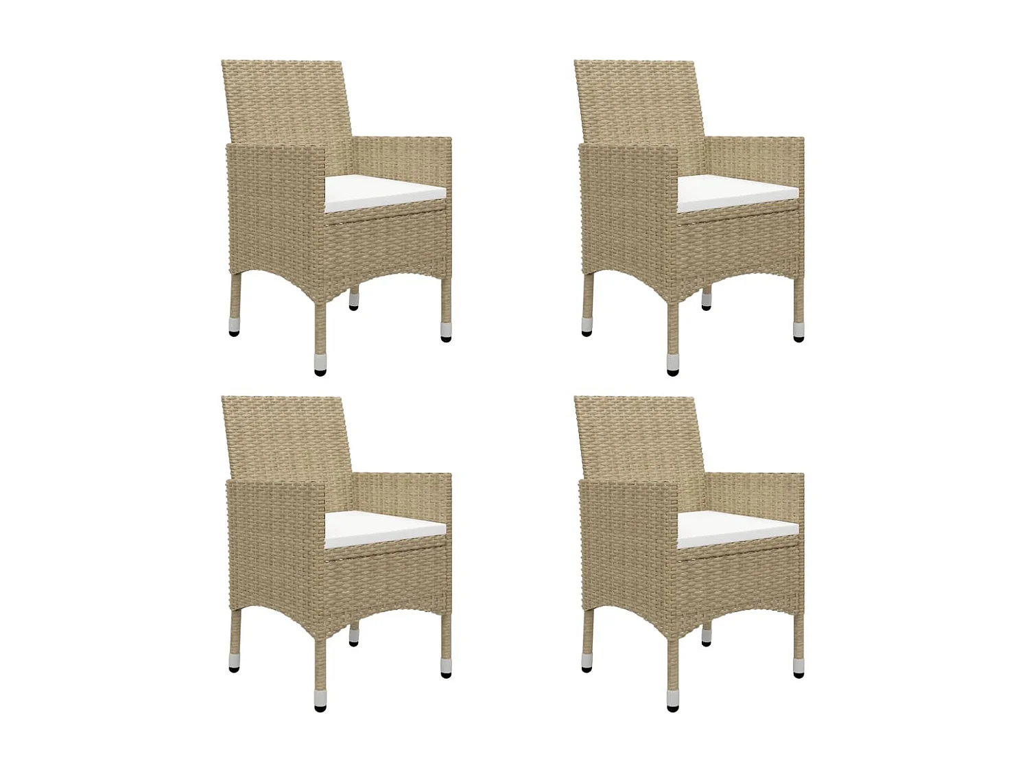 Ensemble de salle à manger de jardin 7 pcs Beige 3