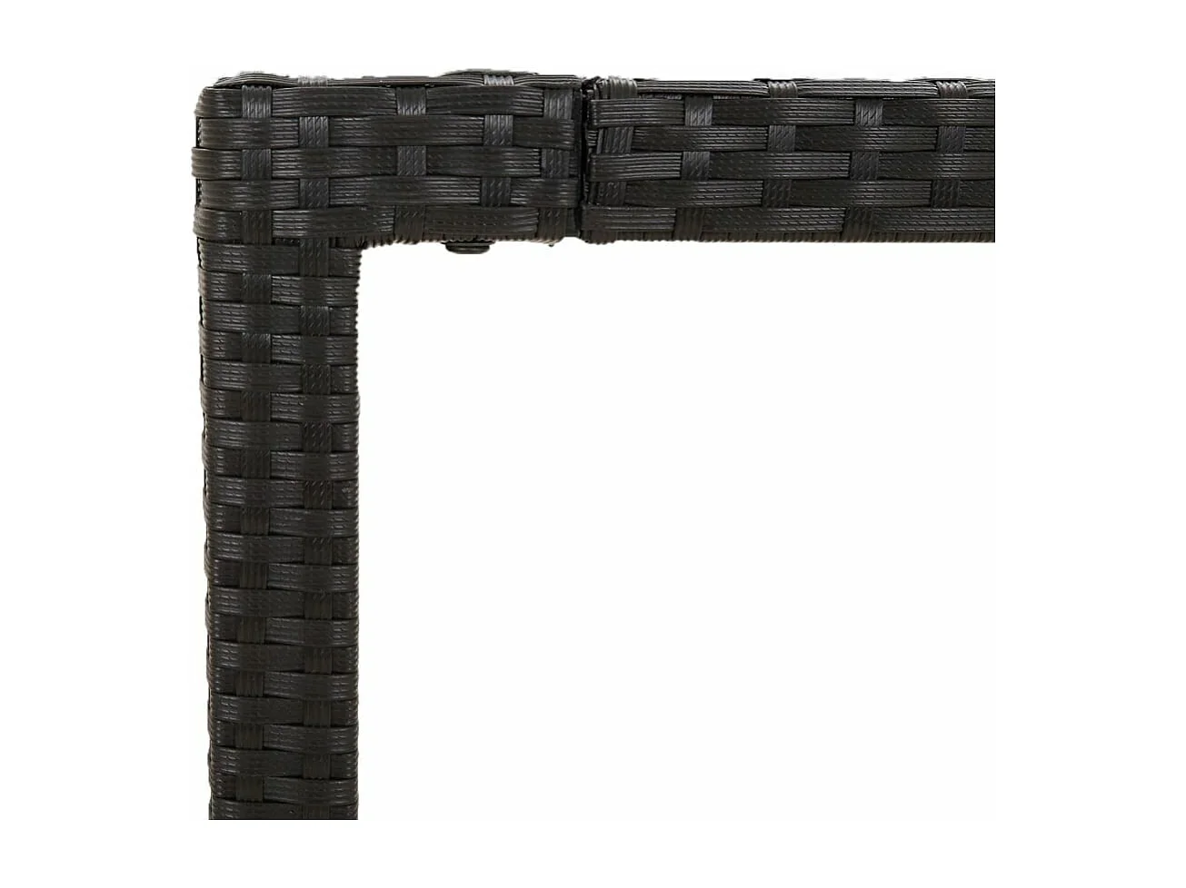 Ensemble à manger de jardin coussins 5pcs Noir Résine tressée