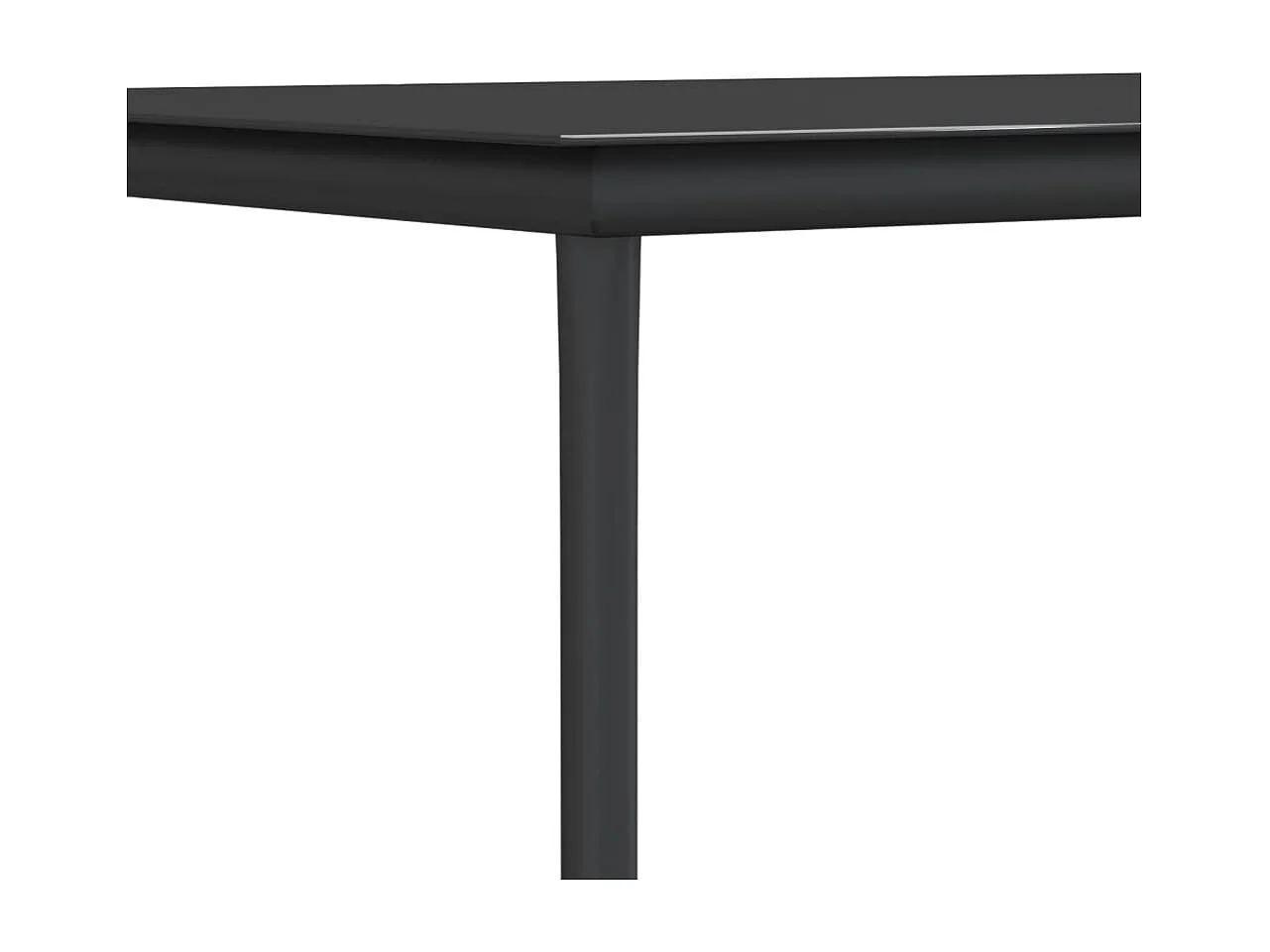 Ensemble à manger de jardin 5 pcs noir textilène et acier